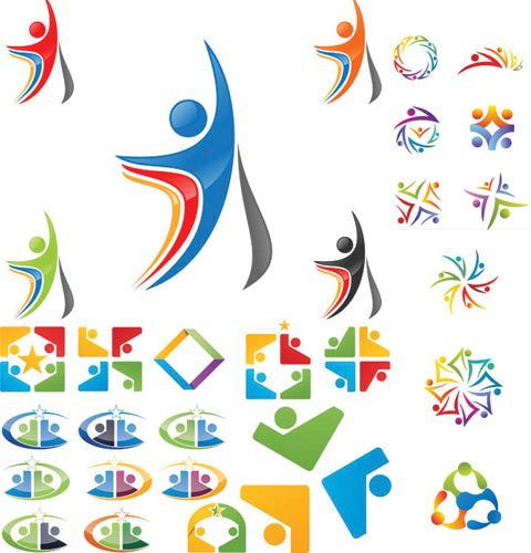وکتور آیکن فعالیت های دسته جمعی TIF و AI