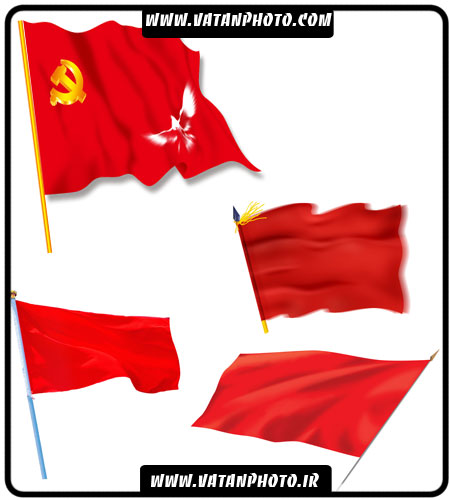 مجموعه 4 طرح از پرچم قرمز