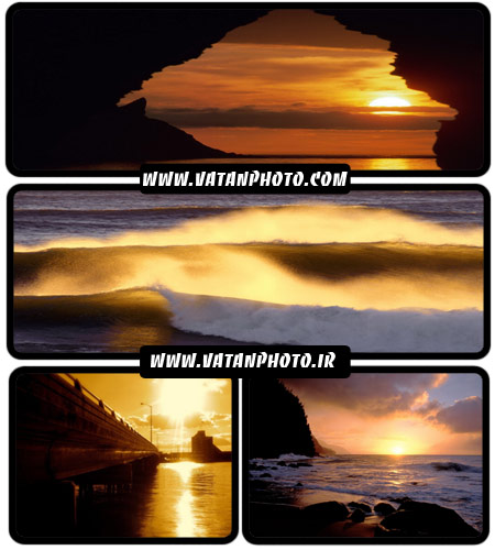 مجموعه 23 عکس غروب خورشید در ساحل دریا+ wallpaper HD