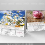 تقویم رومیزی گل