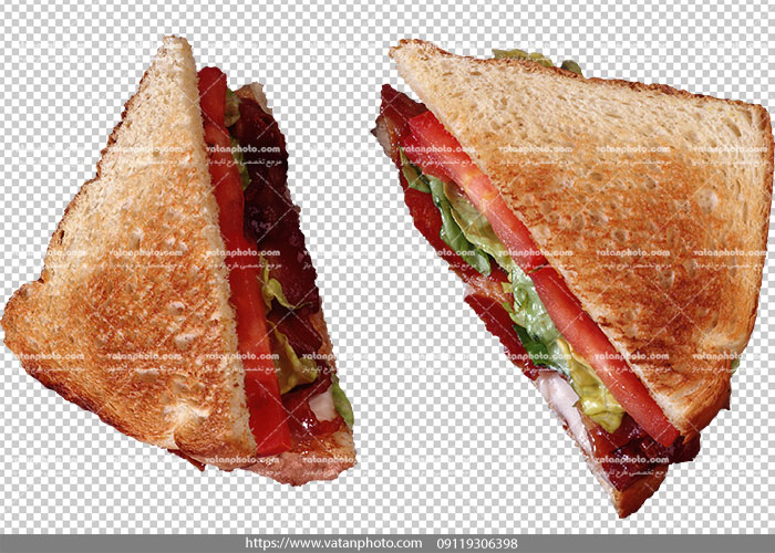 عکس بدون بکگراند ساندویچ مثلثی