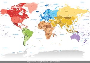 وکتور نقشه قاره ها