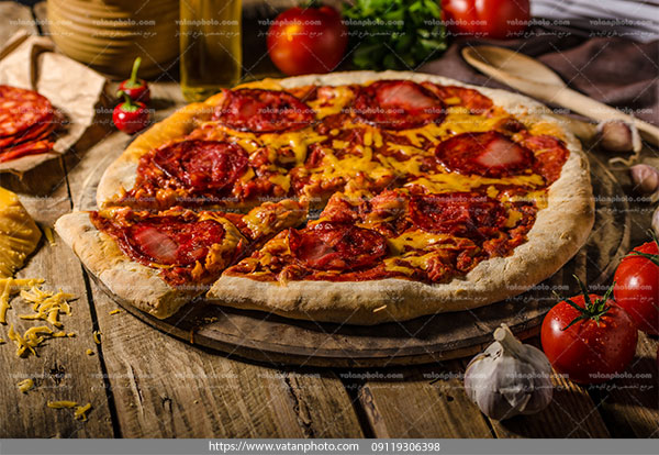 عکس پیتزا تنوری گوشت