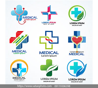 مجموعه وکتور لوگو پزشکی مدرن
