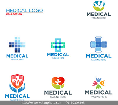 مجموعه وکتور لوگو تخصص پزشکی