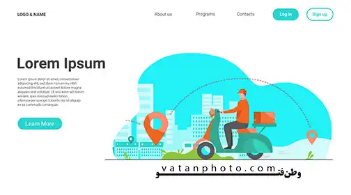 وکتور بک گراند سایت طرح پستچی
