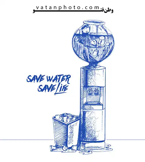 وکتور صرفه جویی در مصرف آب