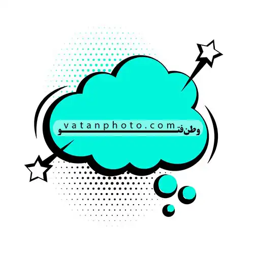 وکتور ابر گفتکوی فیروزه ای