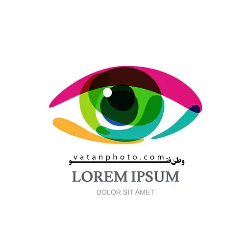 وکتور آیکن چشم رنگی