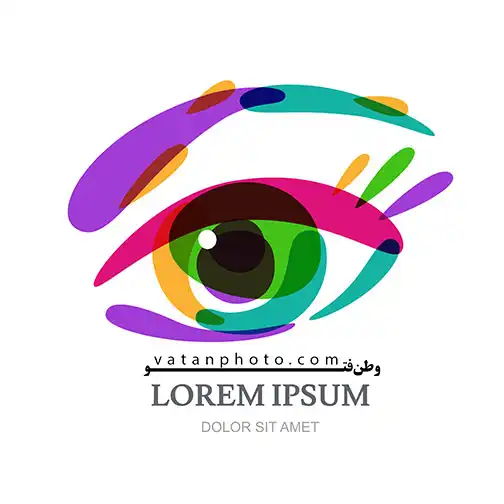 وکتور آیکن چشم و ابرو رنگی
