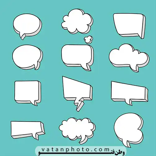 مجموعه 9 وکتور فانتزی ابر گفتکوی
