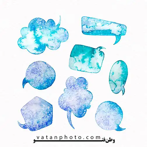 8 وکتور فانتزی ابر گفتکوی آبرنگ