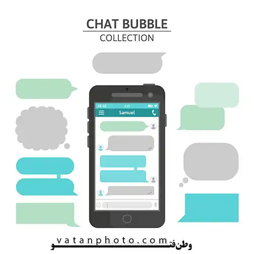 وکتور فانتزی ابر گفتکوی موبایل