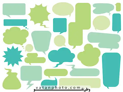 مجموعه وکتور فانتزی ابر گفتکوی سبز