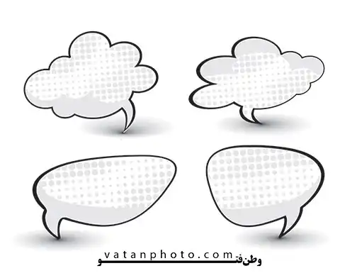 4 وکتور فانتزی ابر گفتکوی