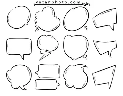 12 وکتور گرافیکی ابر گفتگوی