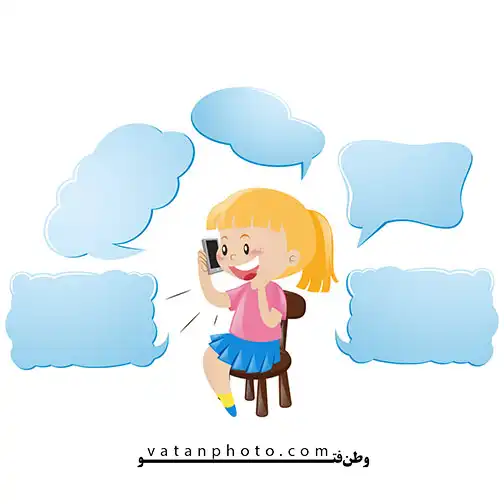 وکتور ابر خیالی گفتگو باکس متن