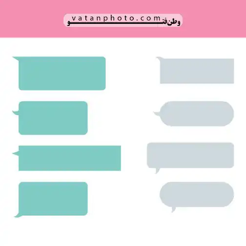 وکتور کارتونی ابر گفتگوی چت دو طرفه
