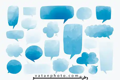 مجموعه وکتور ابر گفتگو طرح یخی و برفی