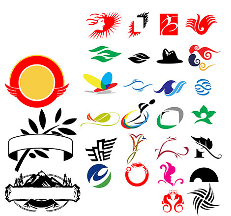 مجموعه المان های طراحی لوگو با فرمت psd