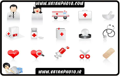 آیکن های با کیفیت مربوط به بیمارستان+ png