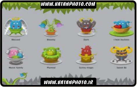 مجموعه 8 آیکن فانتزی با فرمت ICON