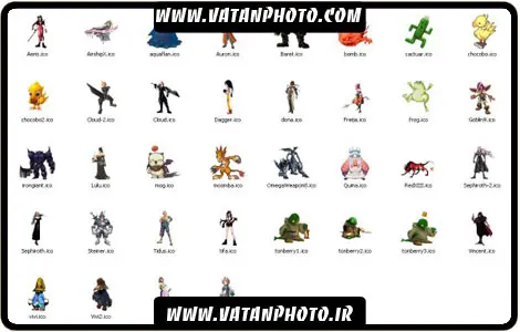 مجموعه آیکن های بازی های رایانه ای با فرمت ICON